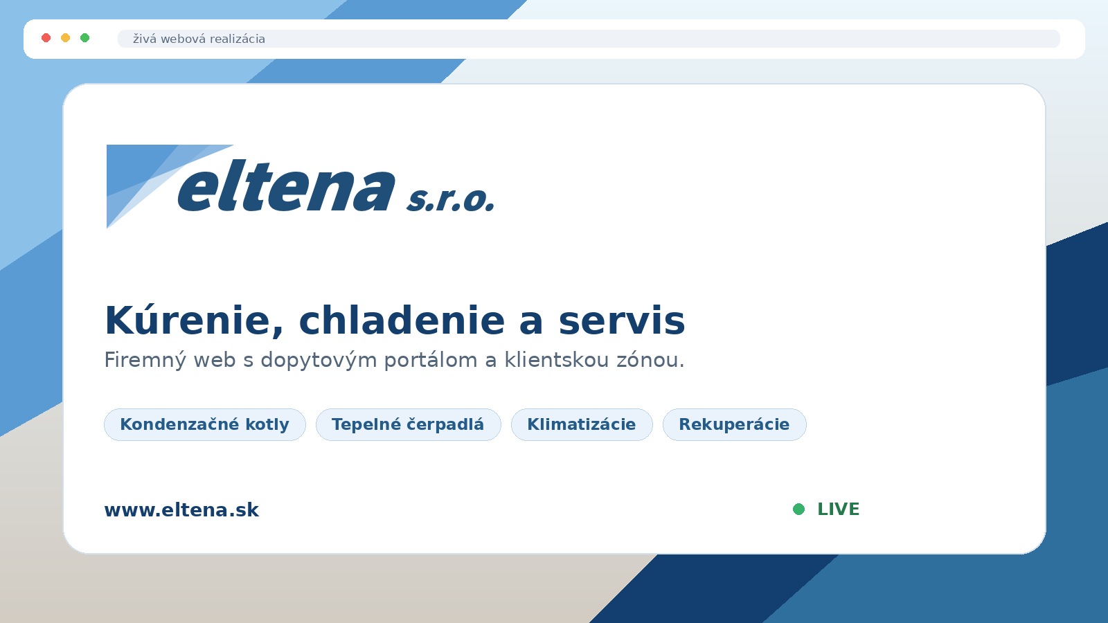 ELTENA – obchodný systém a web